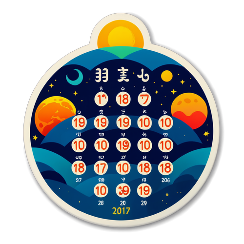 Sticker Lịch Âm Tối Hôm Nay