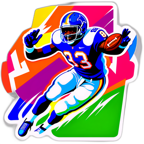 Dynamic Football Sticker of Michael Irvin