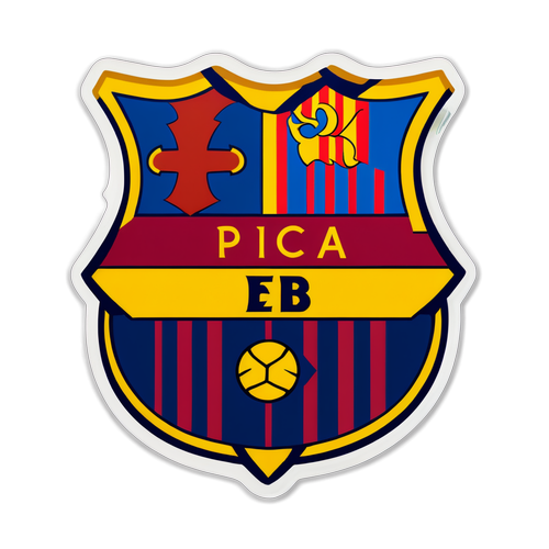 Barcelona Sticker met Clublogo