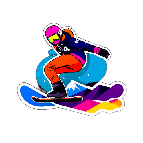 Sticker vivace per le Olimpiadi Invernali 2026