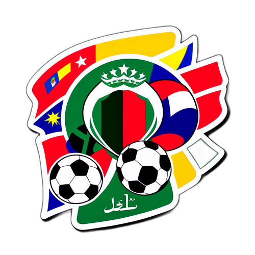 Pisang Bola Sepak dengan Bendera Haiti dan Arab Saudi