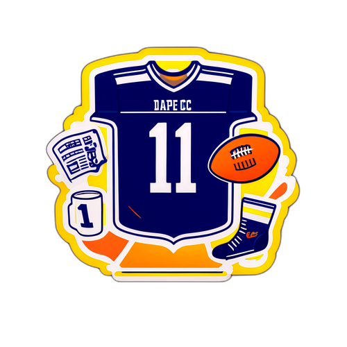 Pelinpäivän tunnelmaa capturoiva tee-joulukortti, jossa on räätälöity otteluohjelma