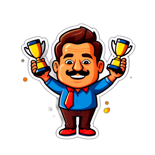 Stickers Umoristici con Lotito e Trofei