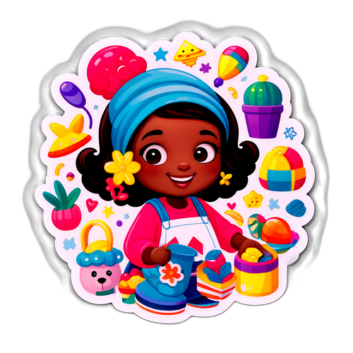 Neşeli Yaratıcı Sticker
