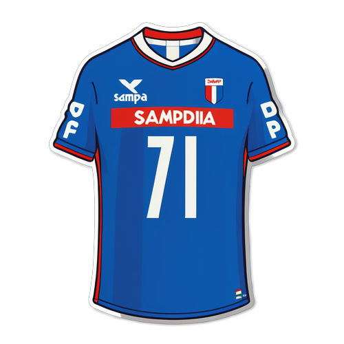 Maglia Sampdoria Vintage con Frase 'Forza Samp'