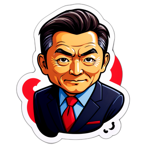 日本の企業社長を描いたクリエイティブデザイン