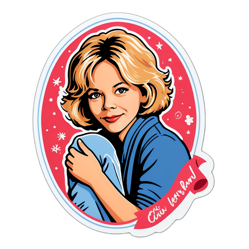 Charming Classic Romance Sticker Featuring Meg Ryan