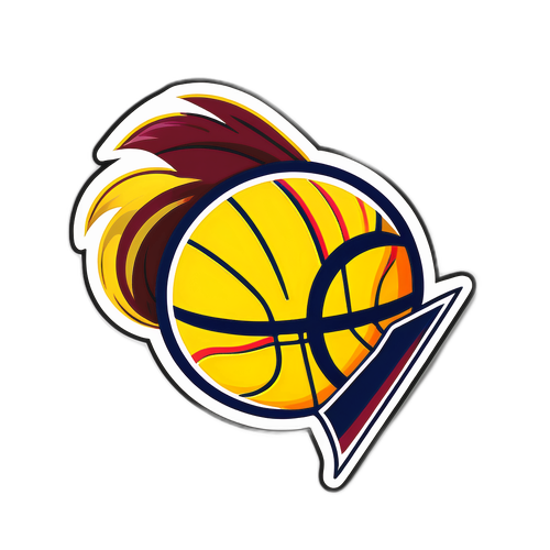 Sticker ng Basketball na may mga Logo ng Pacers at Cavaliers
