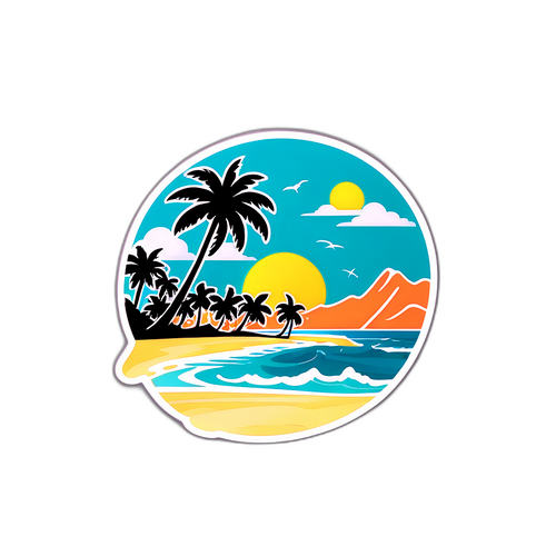 Stiker Pantai Maceio