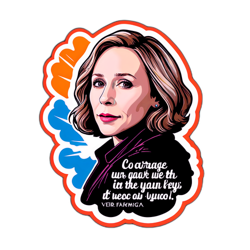 Projekt naklejki z Verą Farmigą