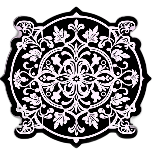 Стікери з готичними елементами у стилі вінтажного українського декору