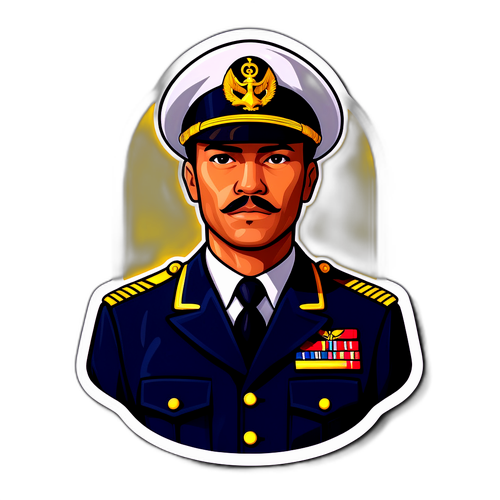 军服主题贴纸，展现人民海军的英雄形象