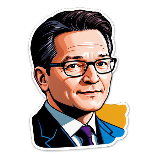 Autocollant pour Pierre Poilievre, avec un portrait et des citations inspirantes