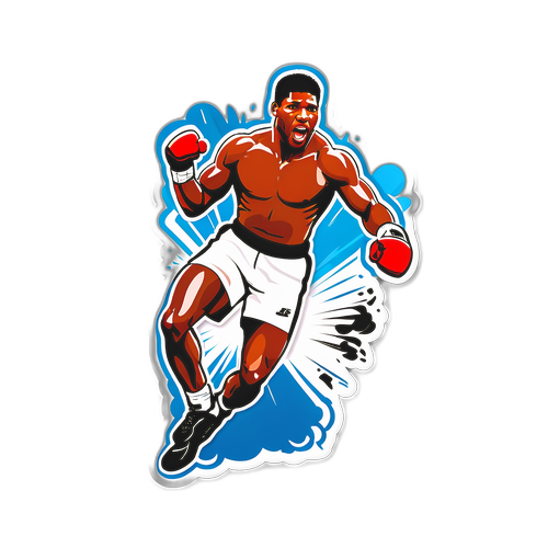 Voimakkaat ja inspiroivat poseeraus Anthony Joshuasta