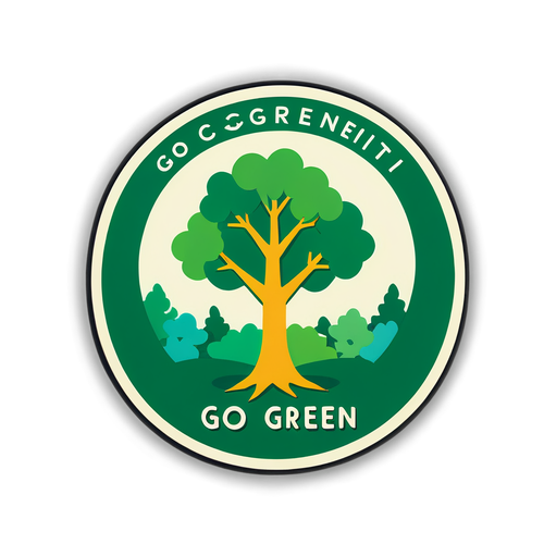 Scopri Come Questo Adesivo Ecologico Ti Ispira a "Go Green" e Crea Un Futuro Sostenibile!