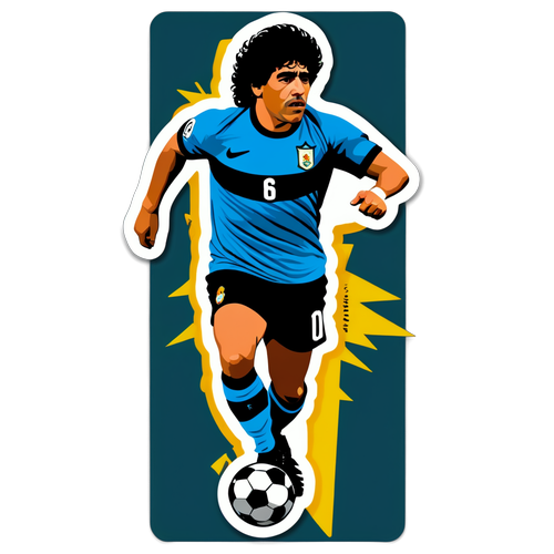 Calcomanía colorida de Gianinna Maradona