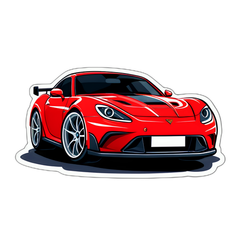 Autovehicul sportiv roșu vibrant