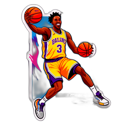 Energetic na Manlalaro ng Basketball