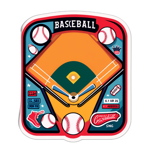 Classic Baseball Scorecard Sticker