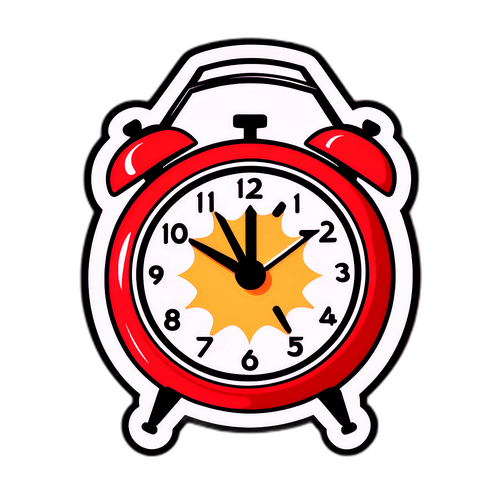 Vintage Alarm Clock Sticker