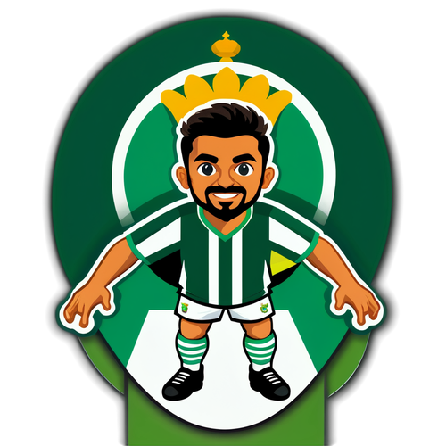 Glanzende sticker ter ere van Real Betis