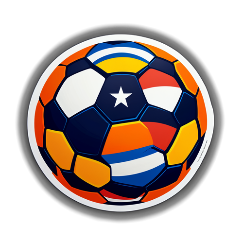 Oranje Voetbal Sticker voor Brobbey