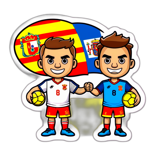 Stiker Persaingan Menarik: Sepanyol vs England