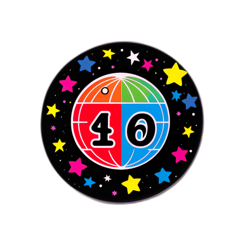 Farbenfrohe Lotto 6 aus 45 Kugel mit Glückssymbol