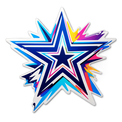 Energetic Dallas Cowboys Star Logo Sticker