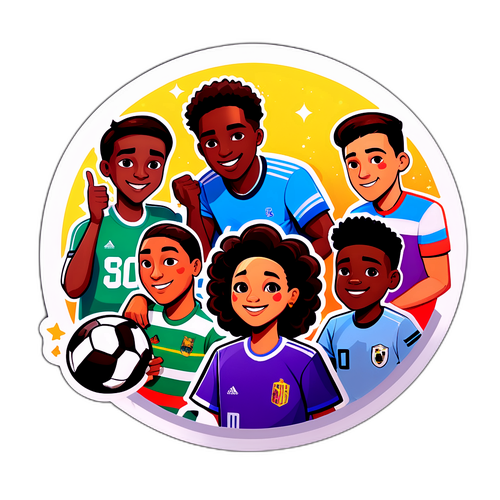 Σχέδια χαρακτήρων που παρακολουθούν ποδόσφαιρο