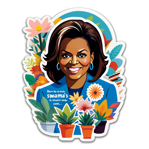 Inspirerende Kollasj: Michelle Obamas Kraftfulle Siteringer, Bøker og Planter!