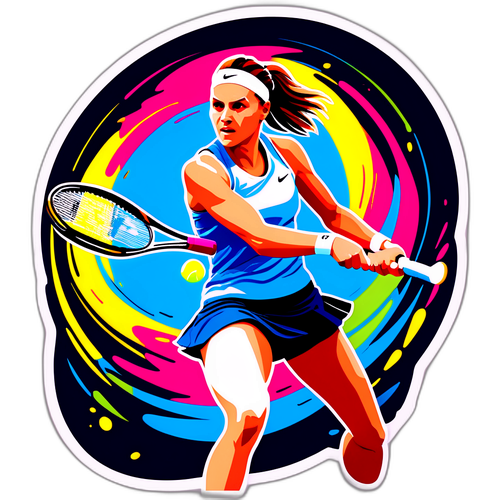 Illustrasyon ni Barbora Krejčíková sa Korteng Tennis
