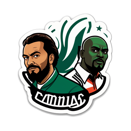 Autocollant illustrant la rivalité entre Palmeiras et Vasco da Gama