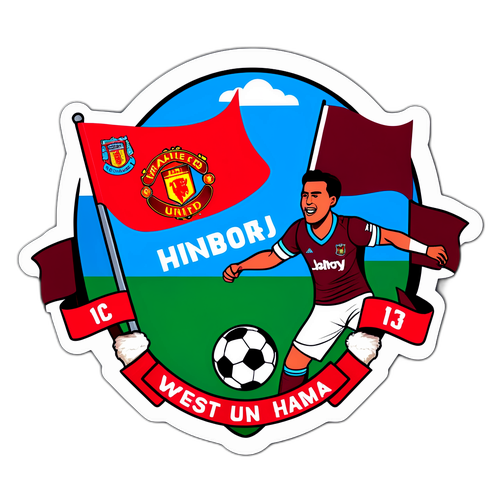 足球場景貼紙：曼聯對西漢姆