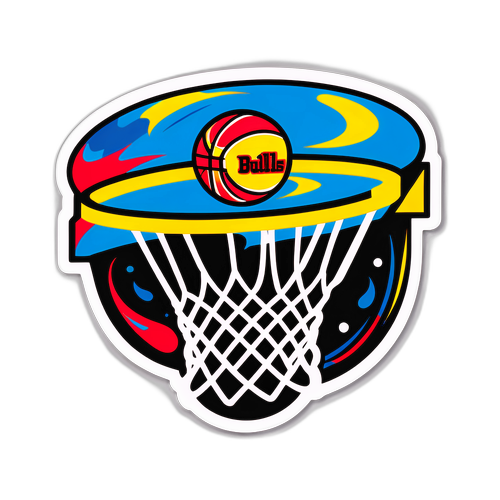 Stiker Keranjang Basket dengan Warna Berputar