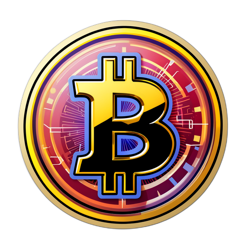 Bitcoin-symboli kiiltävällä kultataustalla