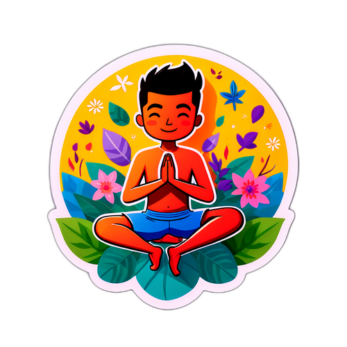 Fargerik Yoga Klistremerke