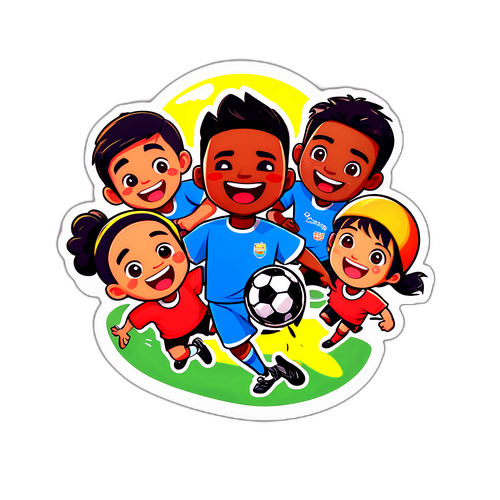 สติ๊กเกอร์ของเพื่อน ๆ สนุกกับฟุตบอล