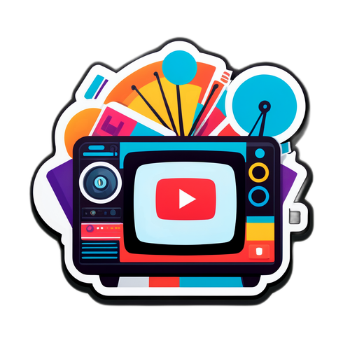 Retro YouTube TV Sticker
