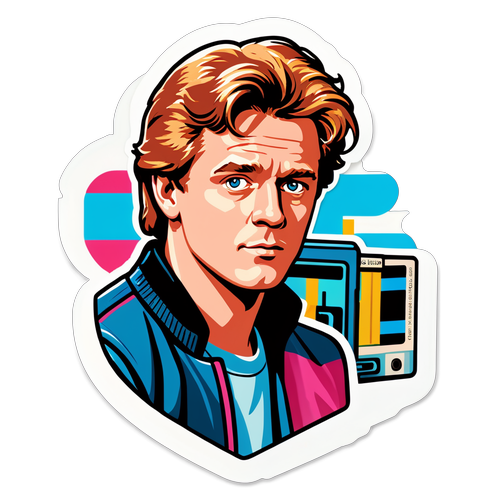Retro Anthony Michael Hall Sticker