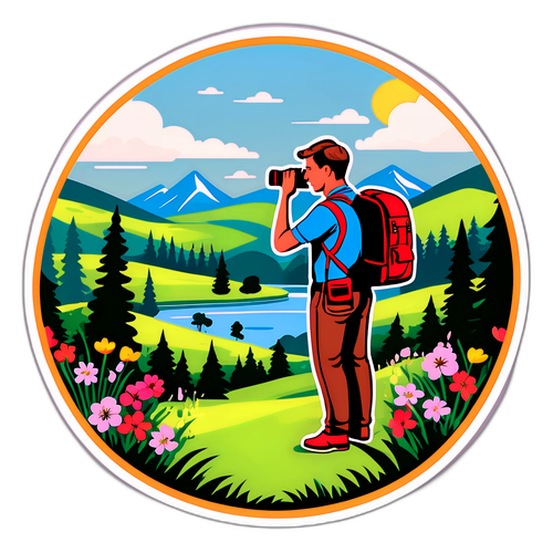 Romantisk Natur og Britisk Stil Sticker