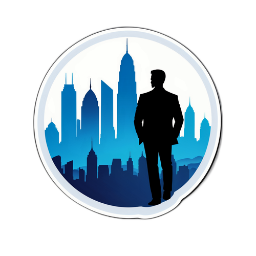 Silhouette of Success: Urban Skyline