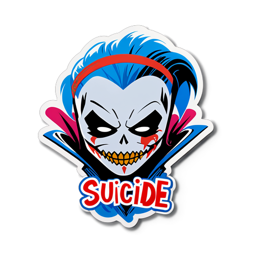 Lebhafter Charakter aus 'Suicide Squad' im Comic-Stil