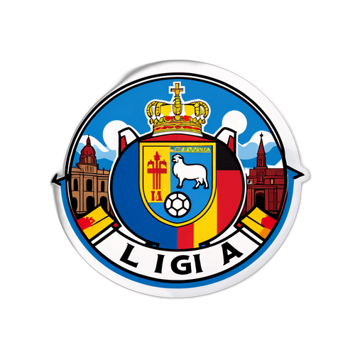 Sticker Liga I cu repere arhitecturale românești
