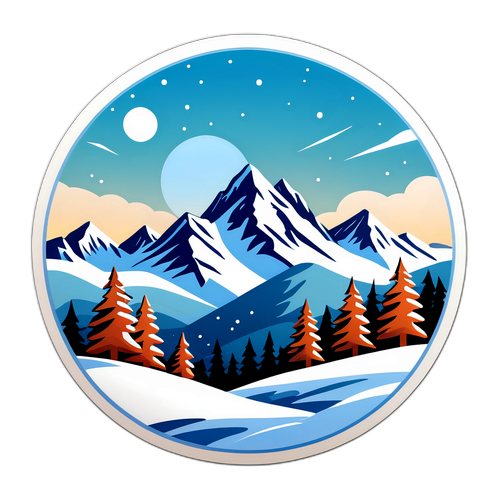 Winterlandschap Sticker
