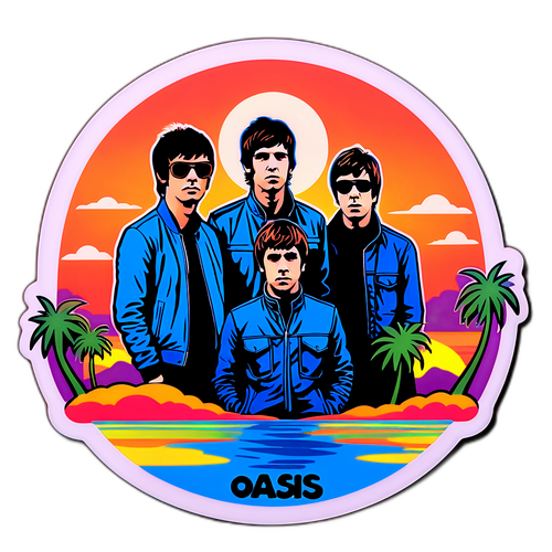 Oasis Retro Sticker