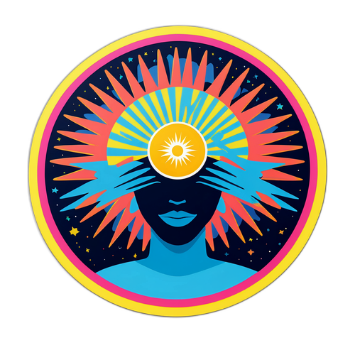 Design moderního nálepky s pozitivní energií a silou