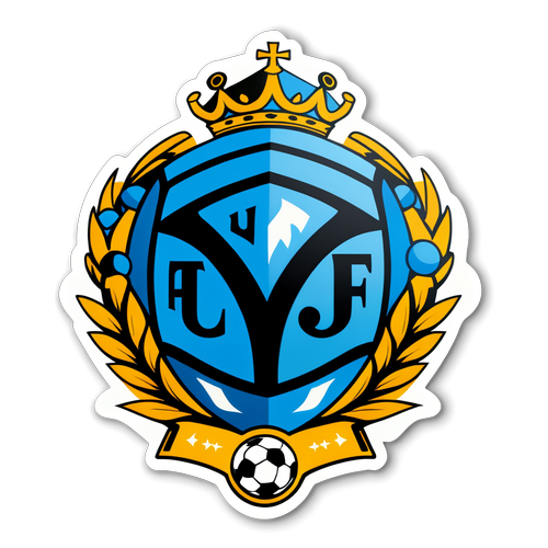 Shocking Malmö FF Sticker: Celebrate with Team Colors, Footballs, and Europa League Glory!