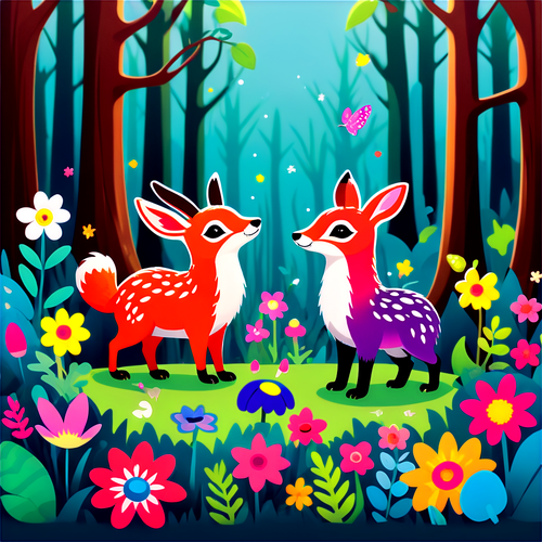 Magical Forest with Talking Animals