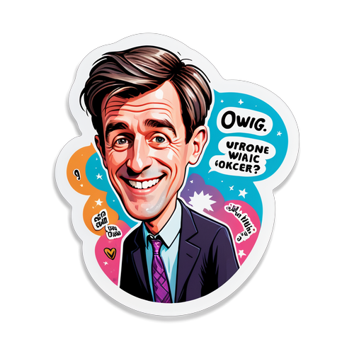 Stiker Karikatur Ceria Will O'Rourke
